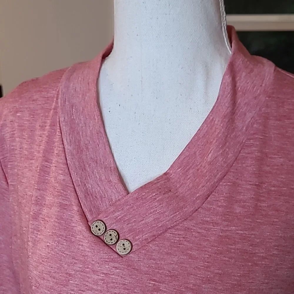 Large Pink Shirt with Buttons - Picture 2 of 9